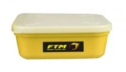 FTM Baitbox 1 Liter Geel Vierkant