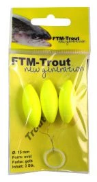 FTM New Generation Trout Pilots Geel Ovaal 15 Mm